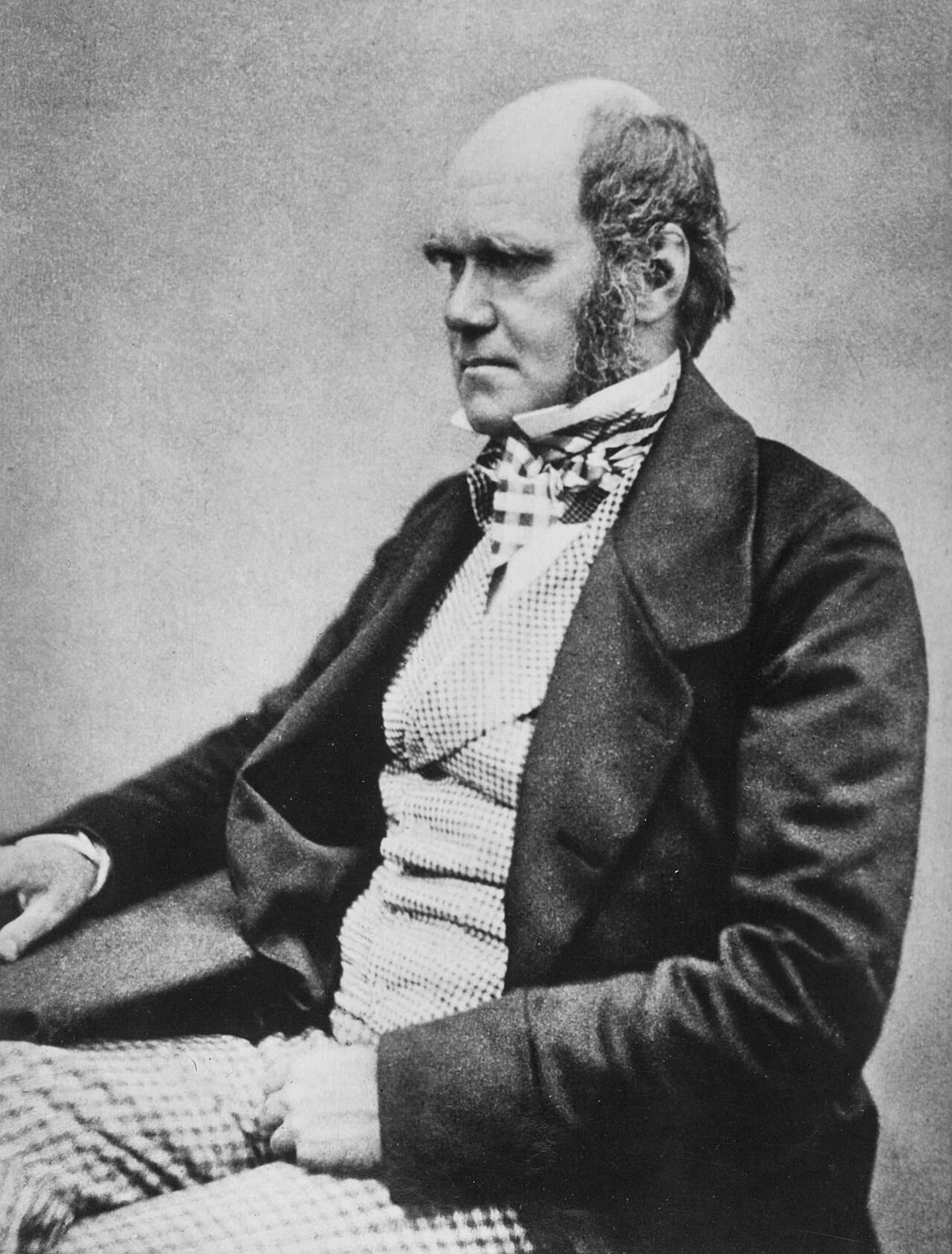 تشارلز داروين، مصورًا نحو سنة 1854، في السنوات التي كان يركّب فيها حجة هذا الفصل.