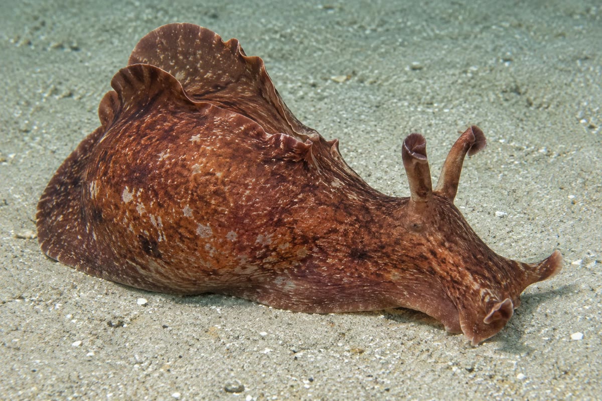 À esquerda: Aplysia californica, cujos neurônios, poucos e grandes, permitem encontrar e registrar a sinapse de uma memória. À direita: um dendrito cravejado de espinhas, cada uma o lado pós-sináptico de uma sinapse excitatória e cada uma um compartimento cujo cálcio decide seu próprio destino.
