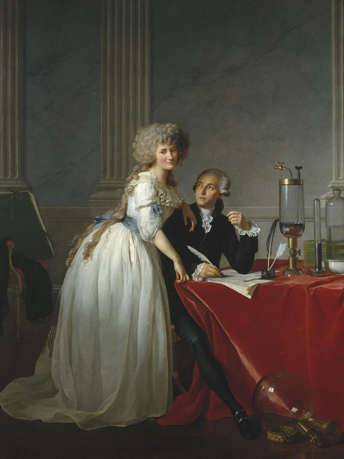 Antoine-Laurent Lavoisier et Marie-Anne Paulze Lavoisier, par Jacques-Louis David, 1788.