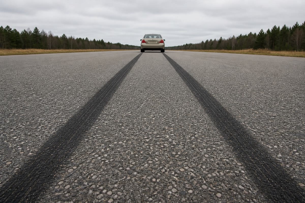 Où est passée l’énergie cinétique : les freins et la route l’ont changée en chaleur, et les pneus ont signé le reçu.