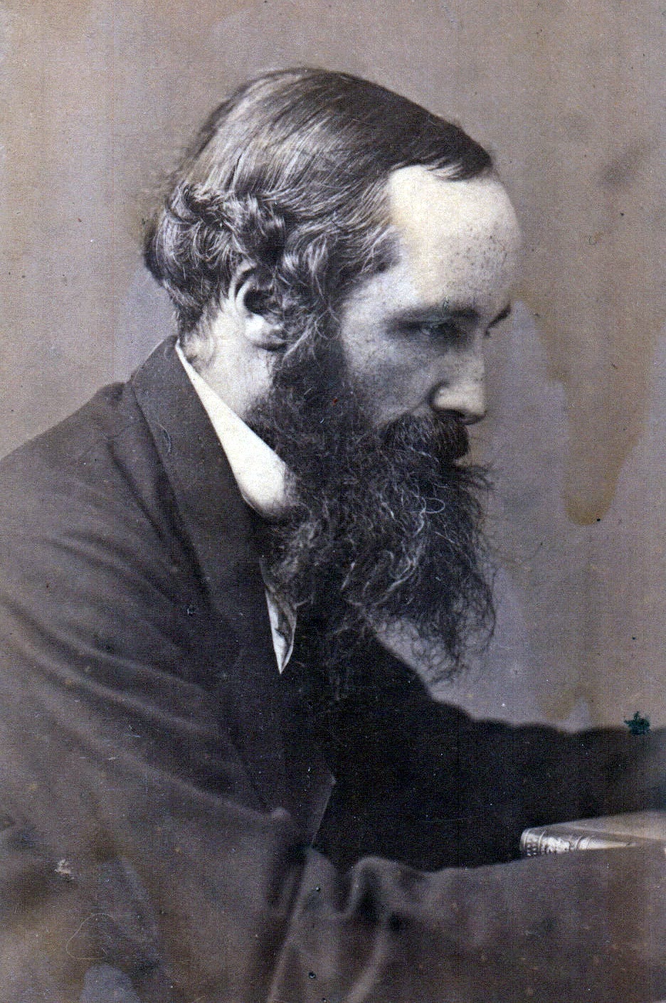 جيمس كلارك ماكسويل (1831–1879)، الذي كتب معادلات هذا الفصل الأربع وقرأ فيها وجود أمواج كهرمغناطيسية تنتقل بسرعة الضوء.